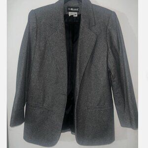 Vintage Sag Harbor Petite Grey Wool one button Blazer Size 10P women